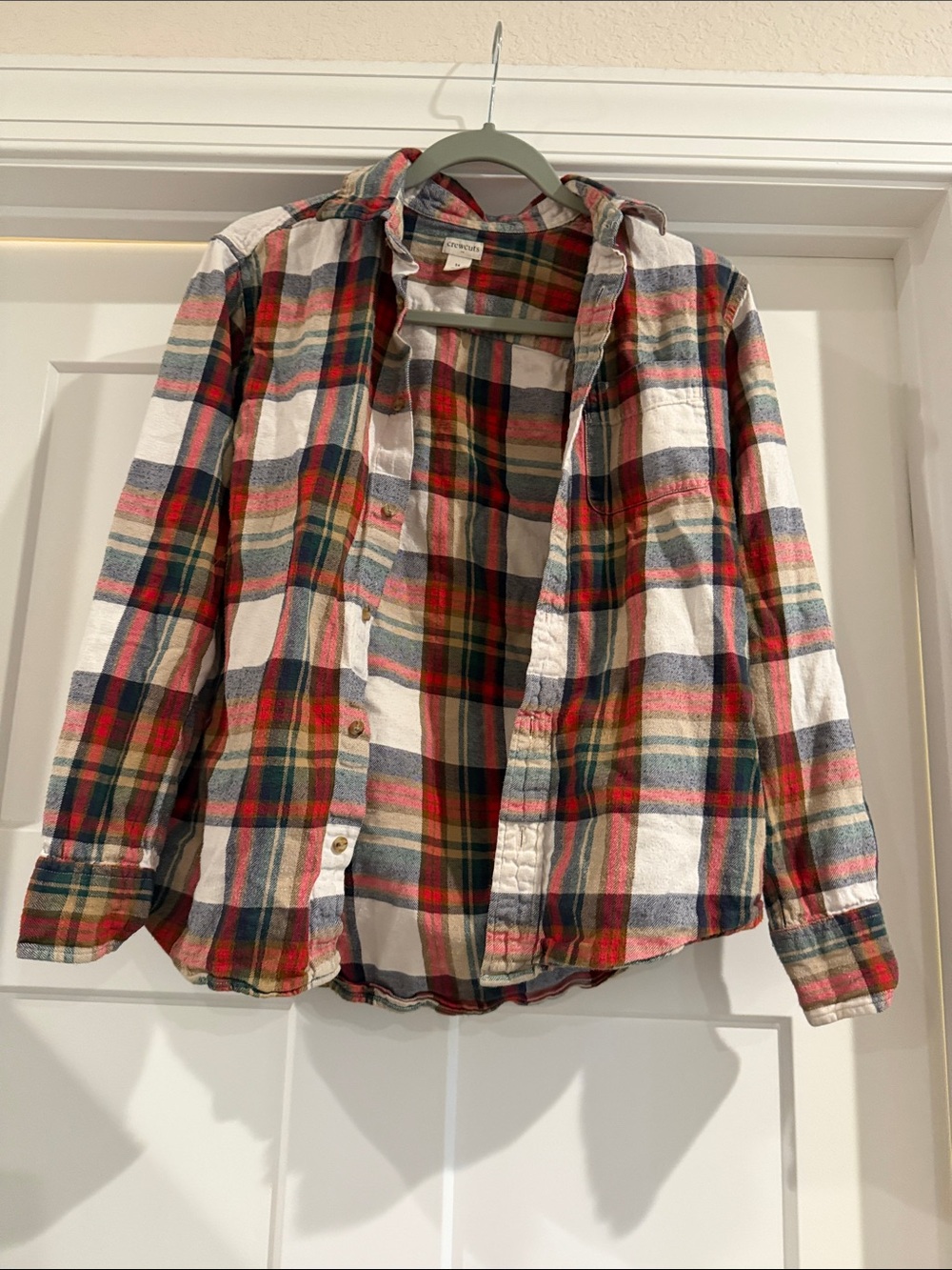 Crewcuts Red & Green Plaid Button-Down Shirt